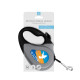 Повідець-рулетка для собак WAUDOG R-leash, малюнок "Прапор", M, до 25 кг, 5 м, світловідбиваюча стрічка чорний