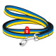 Повідець для собак нейлоновий WAUDOG Nylon, малюнок "Colors of freedom", XS, Ш 10 мм, Дов 122 см