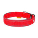 Нашийник "Dog Extreme" з нейлону, подвійний зі світловідбиваючою вставкою (ширина 40мм, довжина 46-58см) червоний
