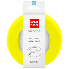 Миска-непроливайка WAUDOG Silicone 1 л жовтий
