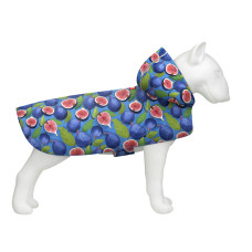 Дощовик-накидка з капюшоном для собак WAUDOG Clothes, малюнок "Інжир", А 23-26 см, B 30-36 см, С 15-20 см