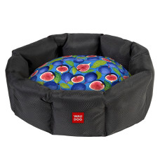 Лежанка для собак WAUDOG Relax, малюнок "Інжир", S, Ш 34 см, Д 45 см, В 17 см