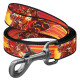 Повідець для собак нейлоновий WAUDOG Nylon, малюнок "Швидкість Флеша", L-XXL, Ш 25 мм, Дов 122 см