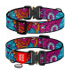 Нашийник для собак нейлоновий WAUDOG Nylon з QR паспортом, малюнок "Літо", металева пряжка-фастекс, XXL, Ш 35 мм, Д 46-70 см
