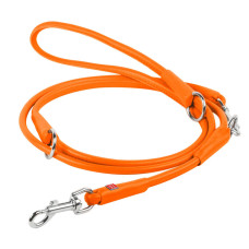 Повідець-перестібка "WAUDOG GLAMOUR" круглий (діаметр 10 мм, довжина 122,142,183см) помаранчевий