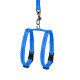 Шлея "Dog Extreme" з нейлону регульована з повідцем для морських свинок, декор.крис (ширина 10мм, В:12-22см), блакитний