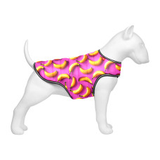 Курточка-накидка для собак WAUDOG Clothes, малюнок "Банани на рожевому", L, А 41 см, B 58-70 см, С 42-52 см