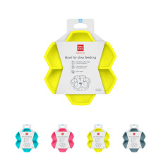 Миска для повільного харчування WAUDOG Silicone, 450 мл, жовтий