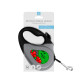 Повідець-рулетка для собак WAUDOG R-leash, малюнок "Калина", M, до 25 кг, 5 м, світловідбиваюча стрічка чорний