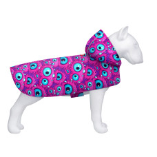 Дощовик-накидка з капюшоном для собак WAUDOG Clothes, малюнок "Око монстра", L, А 48-52 см, B 60-70 см, С 42-52 см