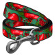 Повідець для собак нейлоновий WAUDOG Nylon, малюнок "Гранати", L-XXL, Ш 25 мм, Дов 300 см