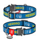 Нашийник для собак нейлоновий WAUDOG Nylon з QR паспортом, малюнок "Патрон", металевий фастекс, M, Ш 20 мм, Дов 28-40 см
