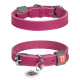 Нашийник для собак шкіряний WAUDOG Classic, Ш 12 мм, Дов 21-29 см рожевий