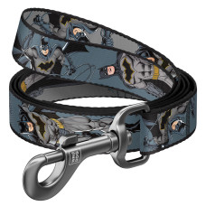 Повідець для собак нейлоновий WAUDOG Nylon, малюнок "Тінь Бетмена", S, Ш 15 мм, Дов 122 см