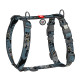 Шлея для собак анатомічна H-подібна WAUDOG Nylon з QR-паспортом, малюнок "Тінь Бетмена", пластиковий фастекс, S, Ш 15 мм, A 30-45 см, B 35-45 см