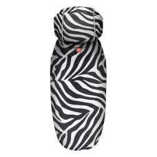 Дощовик-накидка з капюшоном для собак WAUDOG Clothes, малюнок "Зебра", M, А 40-43 см, B 52-62 см, С 33-42 см