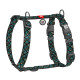 Шлея для собак анатомічна H-подібна WAUDOG Nylon з QR адресником, малюнок "Луска", пластиковий фастекс, S, Ш 15 мм, A 30-45 см, B 36-45 см