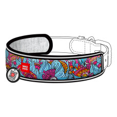 Ергономічна накладка на нашийник WAUDOG Nylon з QR-паспортом, малюнок "Літо" (розмір S, для ширини нашийника 15-20 см)