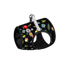 Шлея для собак м'яка WAUDOG Clothes з QR-паспортом, малюнок "Рік та Морті 2", XS3 B 32-35 см, C 22-24 см