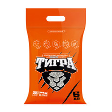 Натуральний бентонітовий наповнювач для котячих туалетів Тигра, 5 кг, гранула стандарт 1,5-2,5 мм, помаранчевий