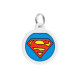 Адресник для собак та котів металічний WAUDOG Smart ID з QR паспортом, малюнок "Супермен-герой", круг, Д 25 мм