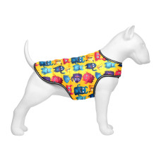 Курточка-накидка для собак WAUDOG Clothes, малюнок "Мохнаті монстри", M, А 37 см, B 52-62 см, С 36-47 см