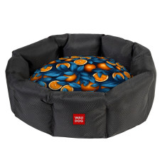 Лежанка для собак WAUDOG Relax, малюнок "Апельсини", M, Ш 42 см, Д 52 см, В 19 см
