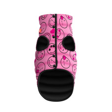 Курточка для собак WAUDOG Clothes малюнок "Смайли на рожевому", M45, В 61-65 см, С 38-42 см