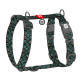 Шлея для собак анатомічна H-подібна WAUDOG Nylon з QR адресником, малюнок "Луска", пластиковий фастекс, XL, Ш 35 мм, А 60-100 см, В 70-100 см