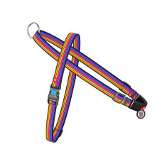 Шлея для собак швидкознімна WAUDOG Nylon з QR паспортом, малюнок "Лінія 1", пластиковий фастекс, Ш 15 мм, А 40-55 см, В 45-60 см