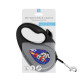 Повідець-рулетка для собак WAUDOG R-leash, малюнок "Ракета", світловідбиваюча стрічка, L, до 50 кг, 5 м чорний