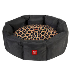 Лежанка для собак WAUDOG Relax, малюнок "Леопард", M, Ш 42 см, Д 52 см, В 19 см