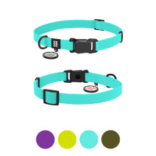 Нашийник для собак водостійкий WAUDOG Magnet c QR паспортом, магнітна пряжка-фастекс, S, Ш 15 мм, Дов 26-35 см, тіффані