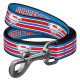 Повідець для собак нейлоновий WAUDOG Nylon, світловідбивний, малюнок "Супермен Ретро", M, Ш 20 мм, Дов 122 см