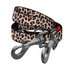 Повідець-перестібка для собак WAUDOG Nylon, малюнок "Леопард", М, Ш 20 мм, Дов 300 см