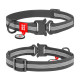 Нашийник для собак водостійкий WAUDOG Waterproof QR-паспортом, світловідбиваючий, металева пряжка-фастекс, L, Ш 25 мм, Д 34-49 см, сірий