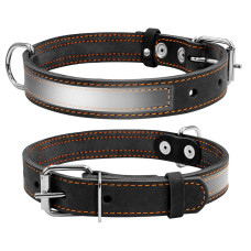 Нашийник "CoLLaR" зі світловідбиваючою стрічкою (ширина 20мм, довжина 32-40см) чорний