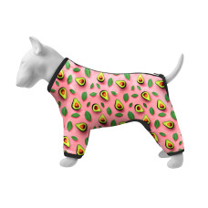 Вітровка для собак WAUDOG Clothes, малюнок "Авокадо на рожевому", XS30, В 43-45 см, С 27-30 см