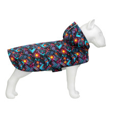 Дощовик-накидка з капюшоном для собак WAUDOG Clothes, малюнок "Нескінченні світи", XL, А 55-61 см, B 68-80 см, С 42-52 см