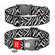 Нашийник для собак нейлоновий WAUDOG Nylon з QR адресником, малюнок "Зебра", пластиковий фастекс, XL, Ш 25 мм, Дов 37-58 см