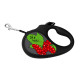 Повідець-рулетка для собак WAUDOG R-leash, малюнок "Калина", S, до 15 кг, 5 м, світловідбиваюча стрічка чорний