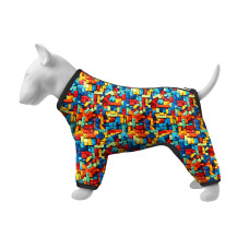 Вітровка для собак WAUDOG Clothes, малюнок "Блоки", M45, В 55-60 см, С 37-40 см