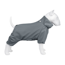 Дощовик для собак WAUDOG Clothes, водонепроникний, L50, В 70-74 см, С 47-50 см, сірий