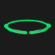 Шнурок для адресника з паракорду WAUDOG Smart ID, світиться у темряві, світловідбивний, розмір S, діаметр 4 мм, довжина 25-45 см салатовий