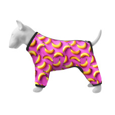 Вітровка для собак WAUDOG Clothes, малюнок "Банани на рожевому", L50, В 70-74 см, С 47-50 см