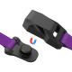 Нашийник для собак водостійкий WAUDOG Magnetc QR паспортом, магнітна пряжка-фастекс, S, Ш 15 мм, Дов 26-35 см, фіолетовий