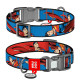 Нашийник для собак нейлоновий WAUDOG Nylon з QR паспортом, малюнок "Сила Супермена", пластиковий фастекс, S, Ш 15 мм, Дов 25-35 см