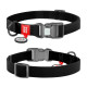 Нашийник для собак водостійкий WAUDOG Waterproof c QR паспортом, пластикова пряжка-фастекс, Ш 25 мм, Дов 34-49 см, чорний