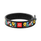 Браслет WAUDOG Design з малюнком "Пончики", преміум шкіра (ширина 15 мм, довжина 18-20 см) чорний
