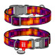 Нашийник для собак нейлоновий WAUDOG Nylon з QR паспортом, малюнок "Куби 3Д", пластиковий фастекс, XL, Ш 25 мм, Дов 37-58 см